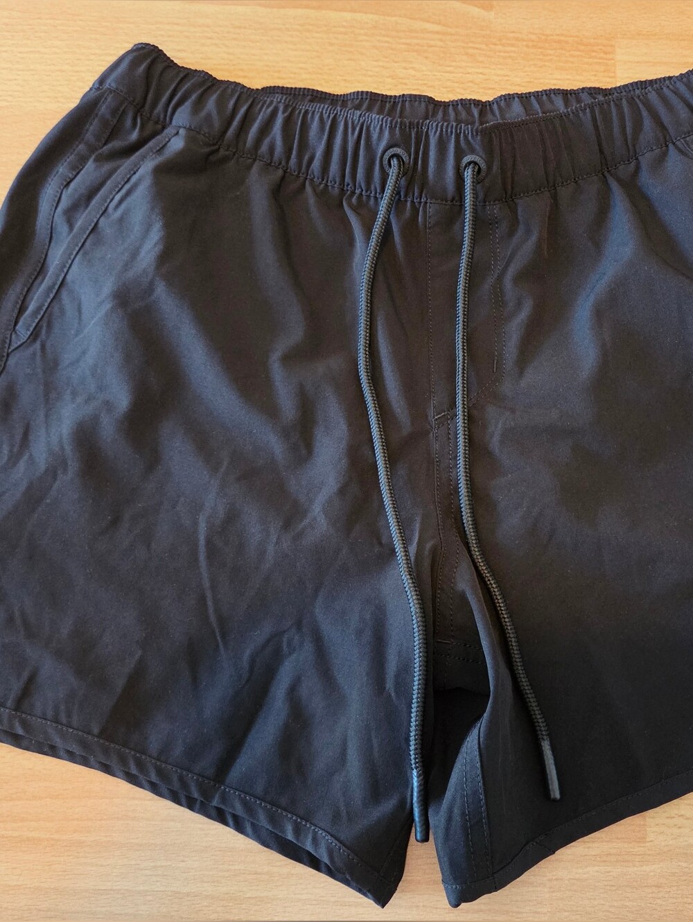 Everyday Sunday Black Athletic Drawstring Shorts